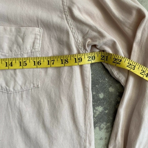 York Street Pink Button Up Collared long sleeve shirt size small - Picture 6 of 11